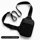 Sacoche crossbody VALUNE coloris Noir Onyx présentée à plat sur fond blanc